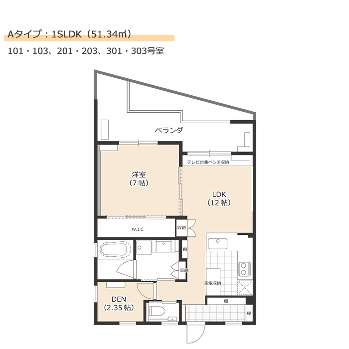 エスポワールP　Aタイプ間取り